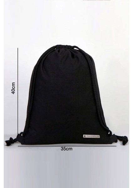 Siyah 35X40 cm Unisex Ham Bez Büzgülü Sırt Ayakkabı Çantası fırsatları