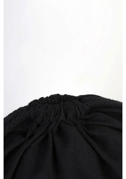Siyah 35X40 cm Unisex Ham Bez Büzgülü Sırt Ayakkabı Çantası indirimleri