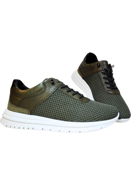 Erkek W Shoes Hakiki Deri El Yapımı Yarım Triko Nefes Alır Sneaker Ayakkabı 25WM0105