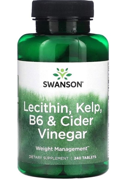 Lecithin Kelp B6 & Cider Vinegar 240 Tablet