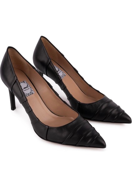 Hakiki Deri Günlük Rahat Klasik Ayakkabı Siyah 8690