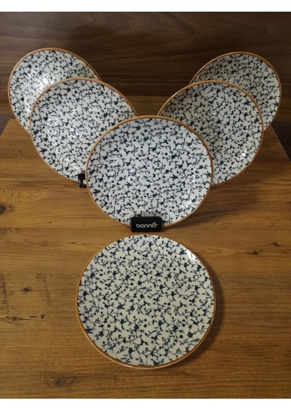 Renkli 6'lı Tatlı Tabağı Seti, 21 Cm, Şık ve Kullanışlı Tasarım