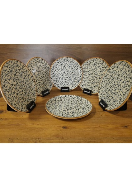 Renkli 6'lı Tatlı Tabağı Seti, 21 Cm, Şık ve Kullanışlı Tasarım fiyatları