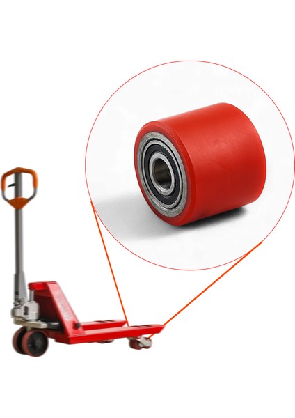 82X70X20 mm Transpalet Tekeri Rpr Rulmanlı Bilyalı Kırmızı Tekerlek Palet Taşıma Arabası Tekeri fiyatları