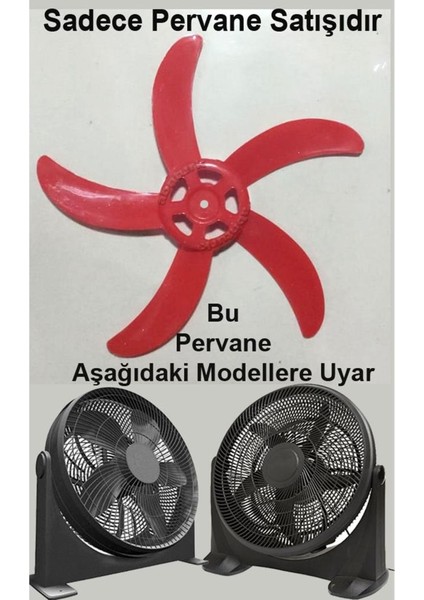 5 Kanatlı Vantilatör Pervanesi Mcs Yumatu Word Star Cvs Yer Duvar 56CM Sanayi Tip Her Markaya Uyar