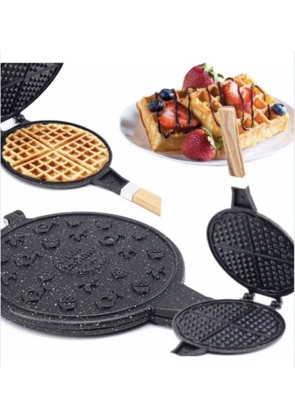 20 cm Döküm Waffle Tavası, Lezzetli Waffle Yapımı Için Ideal Seçim