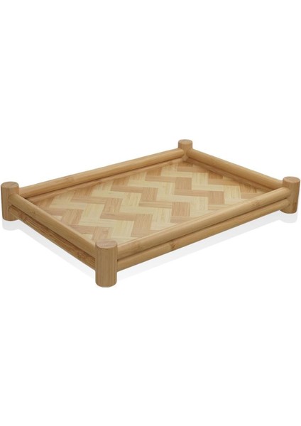 Çok Renkli Wicker Tepsi 36X25 Cm, Şık ve Pratik Dekorasyon ve Sunum Için