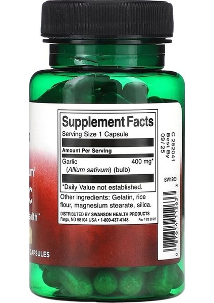 Garlic Full Spectrum 400 mg 60 Kapsül fiyatları