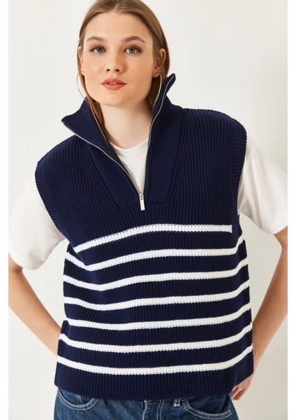 Kadın Fermuarlı Selanik Örgü Triko Süveter fiyatları