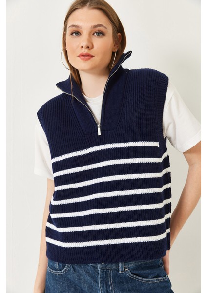 Kadın Fermuarlı Selanik Örgü Triko Süveter modelleri