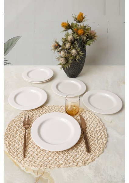 Beyaz Iyonya 22 cm Pasta Tabağı Seti, Şık ve Kullanışlı 6 Adet fiyatları