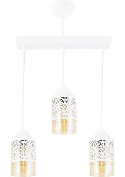 Modern Beyaz Papatya Desenli Şık Spor Avize, Evinizi Aydınlatır.