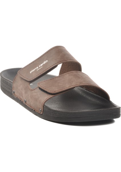 Kahve Cırtlı Büyük Numara Erkek Düz Terlik modelleri