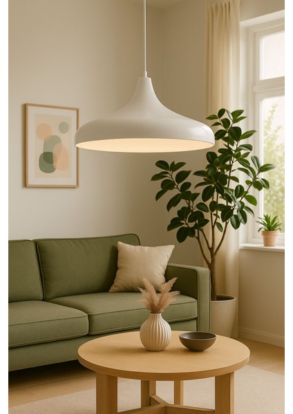 Modern Beyaz Sarkıt Avize, Rustik ve Endüstriyel Tarzıyla Şık Aydınlatma