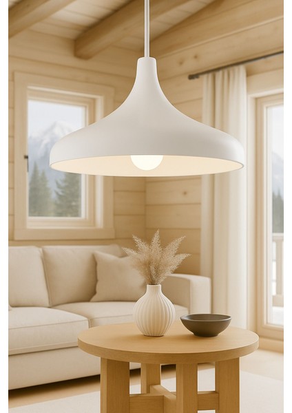 Modern Beyaz Sarkıt Avize, Rustik ve Endüstriyel Tarzıyla Şık Aydınlatma