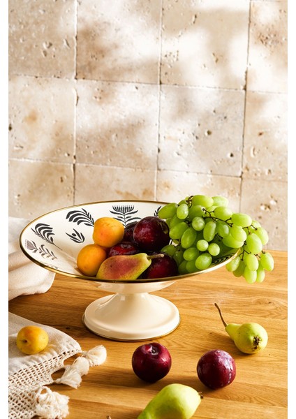 Bej Emaye Meyvelik, Şık ve Dayanıklı El Yapımı Meyve Sunumu Için