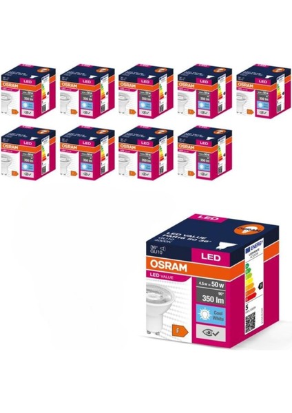 Osram Value PAR16 50 36D 4.5W Soğuk Beyaz 4000K GU10 LED Ampul
