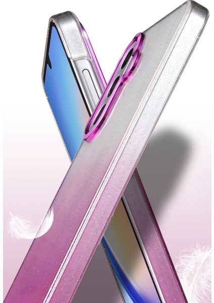 Samsung Galaxy A06 Kılıf Simli Shinys Glossy Renk Geçişli Kapak fiyatları