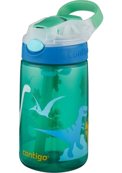 Yeşil 420ML Tek El Bas Iç Emzikli Çocuk Su Matara fırsatları