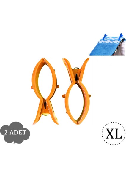 Turuncu Çok Amaçlı Mandal, Plaj, Şezlong, Halı ve Havlu Sabitleyici, Xl Paket