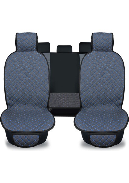 Blueline Serisi Terletmez Dokuma Kumaş Oto Koltuk Koruyucu Kılıfı Ön ve Arka Koltuk Takım