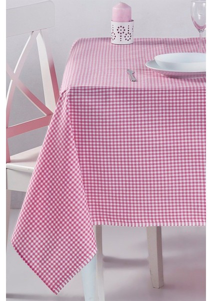 Pötikareli Pembe Masa Örtüsü 170X170 Cm, Bahçe ve Piknik Için Şık ve Fonksiyonel fiyatları