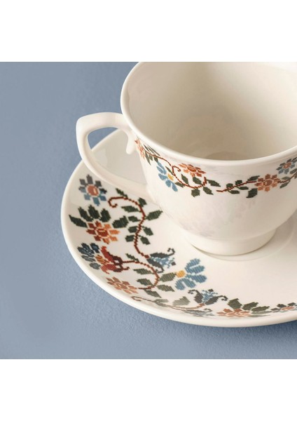 Mavi Vintage Porselen 2'li Kahve Fincanı (90 Cc) Şık ve Zarif Tasarım fiyatları