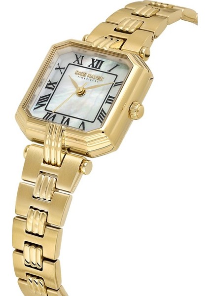 DK.1.AG1412.06 Sedefli Kare Kadran Çelik Kordon Çelik Kasa 3 Atm Suya Dayanıklı Altın Renk Kadın Kol Saati fiyatları