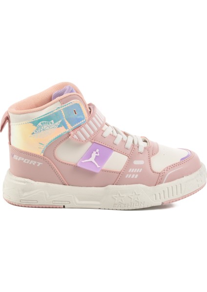 Pudra Cırtlı Kız Çocuk Hi Sneaker