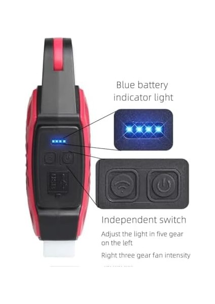 Çok Fonksiyonlu Şarjlı Fanlı Kamp Lambası, Taşınabilir Işık, Kamp Yürüyüş Balıkçılık Acil Durum Deprem USB Şarj Edilebilir Vantilatör Fanlı Kamp Işığı fiyatları