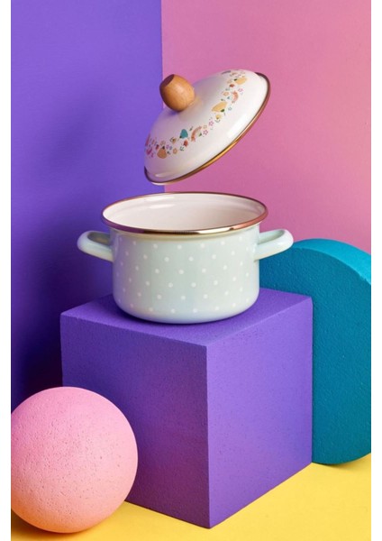 Yeşil Emaye Tencere 16 Cm, Dayanıklı ve Şık Mutfak Gereci modelleri