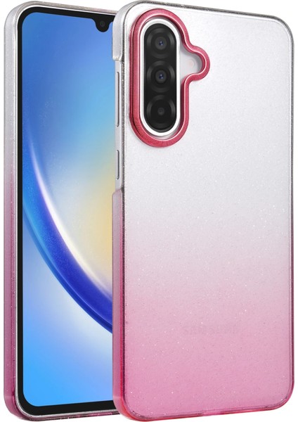 Samsung Galaxy A14 Kılıf Simli Shinys Glossy Renk Geçişli Kapak