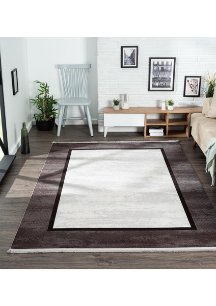 Trend 4101 Gri Oval Akrilik Pamuk Yumuşak Modern Mutfak Yatak Odası Salon Oturma Odası Halısı modelleri