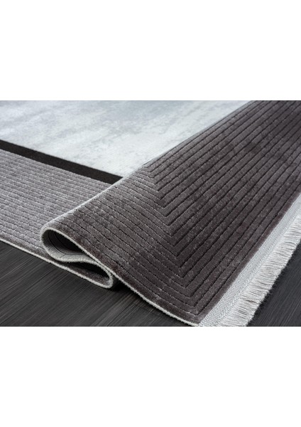 Trend 4101 Gri Oval Akrilik Pamuk Yumuşak Modern Mutfak Yatak Odası Salon Oturma Odası Halısı fırsatları