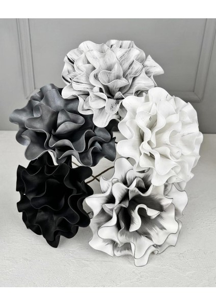 Beyaz ve Siyah Yapay Eva Lateks Çiçek, Şık ve Doğal Görünümlü Dekoratif Ürün indirimleri