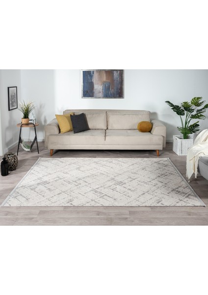 Kaftan KF004G Gri Halı Kabartma Desenli Akrilik Halı Tozuaz Salon Halısı Yatak Odası Halısı Koridor fiyatları