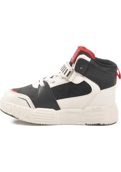Siyah Kırmızı Cırtlı Erkek Çocuk Hi Sneaker fiyatları