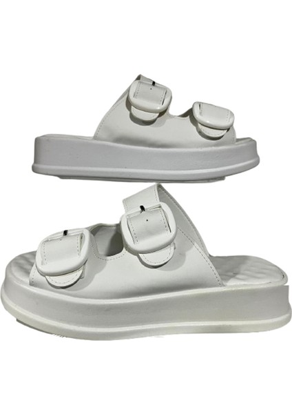 Çift Tokalı Kadın Şık Terlik