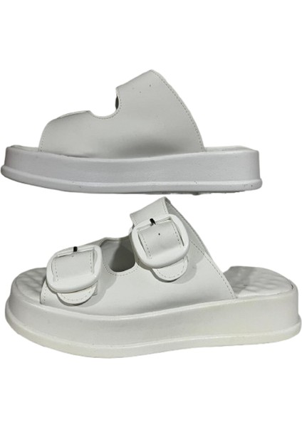 Çift Tokalı Kadın Şık Terlik modelleri