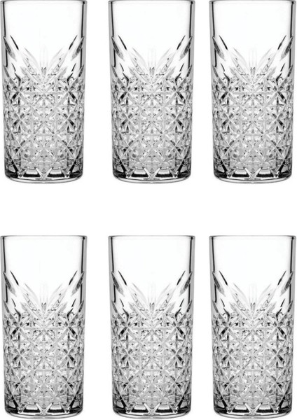Turuncu 6'lı Uzun Içki ve Kokteyl Bardağı 295 Ml, Şık ve Dayanıklı Tasarım