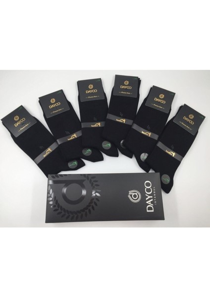 Premium Klasik Uzun Boy Siyah Renk Kışlık Erkek Bambu Soket Çorap - 41-45 - 20127
