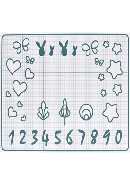 Büyük Boy Silikon Hamur Açma Matı, Çift Taraflı, Beyaz ve Turkuaz Renk modelleri