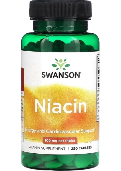 Niacin, 100 Mg, 250 Tablet.usa Menşei.dmmedicine'den