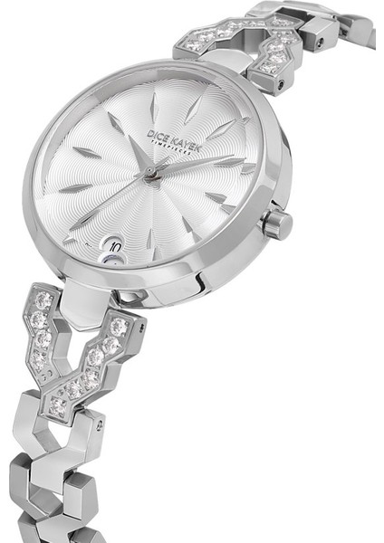 DK.1.AG1404.01 Taşlı Tasarım Çelik Kordon Çelik Kasa 3 Atm Suya Dayanıklı Metal Renk Kadın Kol Saati modelleri