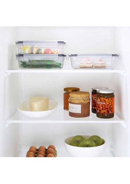 Şeffaf Plastik Saklama Kabı Seti, 1,0 Lt, Kare ve Dikdörtgen, 3 Parça fiyatları