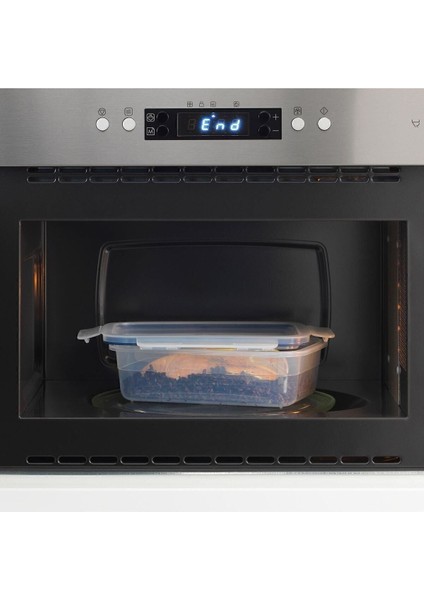 Şeffaf Plastik Saklama Kabı Seti, 1,0 Lt, Kare ve Dikdörtgen, 3 Parça fırsatları