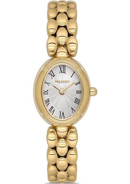 DK.1.AG1422.04 Romen Rakamlı Oval Kadranlı Çelik Kordon Çelik Kasa 3 Atm Suya Dayanıklı Altın Renk Kadın Kol Saati