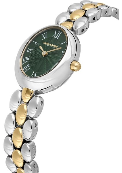 DK.1.AG1422.03 Romen Rakamlı Oval Kadranlı Çelik Kordon Çelik Kasa 3 Atm Suya Dayanıklı Metalik-Altın Renk Kadın Kol Saati modelleri