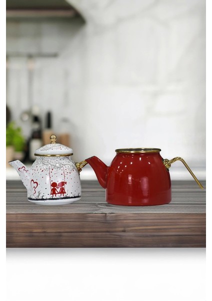 Renkli Emaye Çaydanlık, Şık ve Kullanışlı, Kolay Temizleme fiyatları