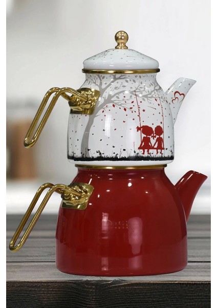 Renkli Emaye Çaydanlık, Şık ve Kullanışlı, Kolay Temizleme modelleri